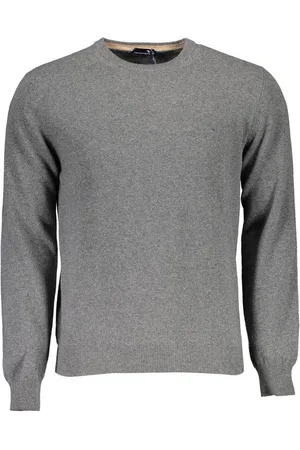 HARMONT&BLAINE Strickpullover Eleganter Grauer Herrenpullover mit Rundhals und Logo-Stickerei - Verkäufer: Redeve