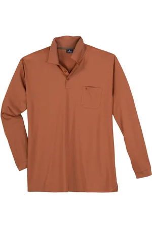 Ragman Poloshirt Softknit Langarm-Polo XXL terra-khaki melange - Verkäufer: bigtex