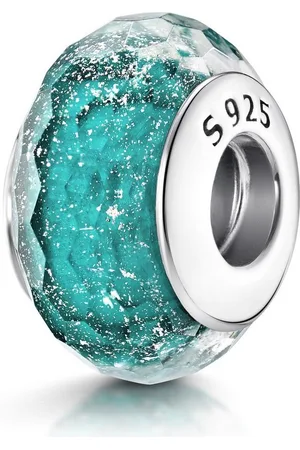 Materia Bead Türkis Glitter facettiert 1195, 925 Sterling Silber, mit Gewinde - Verkäufer: Schmuck