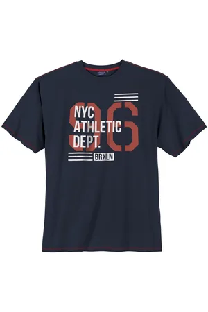 Adamo Rundhalsshirt XXL T-Shirt navy Frontprint BRKLN - Verkäufer: bigtex