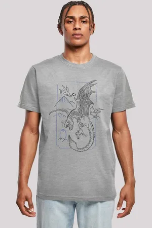 F4NT4STIC T-Shirt Harry Potter Dragon Line Art Print