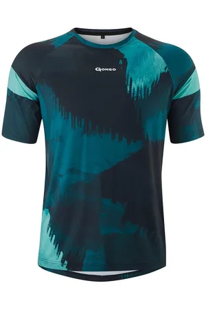Gonso Print-Shirt Übergrößen Radtrikot Masino blau Print - Verkäufer: bigtex