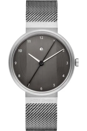 Jacob Jensen Quarzuhr Designuhr Edelstahl Milanaise Metallband NEW LINE ⌀35mm Herrenuhren Quarz, langer Sekundenzeiger - Verkäufer: Grossuhren Pohlmann