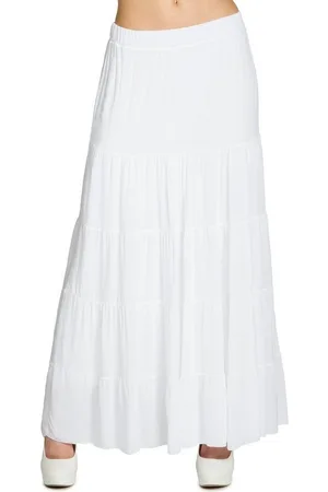 CASPAR Faltenrock RO020 langer eleganter Damen Maxi Sommer Rock mit figurfreundlichem Stretch Bund - Made in Italy - Verkäufer: & SIKORA