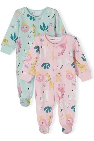 Minoti Schlafoverall Schlafanzüge mit Print, 2-er Pack (0-24m) - Verkäufer: