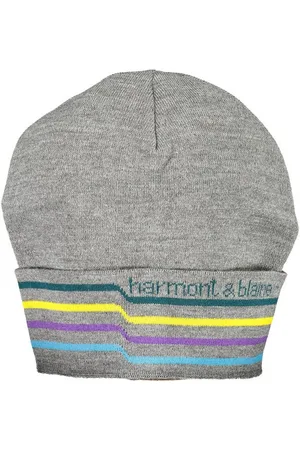 HARMONT&BLAINE Strickmütze Herren Graue Kappe mit Kontrastdetails und Logo-Stickerei - Verkäufer: Redeve