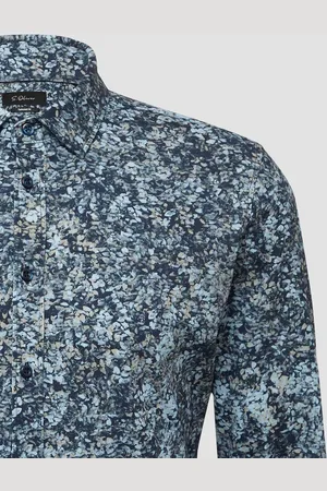 QS by s.Oliver Langarmhemd Tailored Fit: Gemustertes Hemd aus Baumwollstretch - Verkäufer: s.Oliver