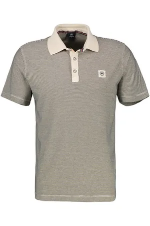 Lerros Kurzarmshirt mit Logostickerei auf der Brust
