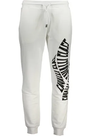 Roberto Cavalli 5-Pocket-Hose Weiße Herren-Sporthose mit Logo-Druck und Kordelbund - Verkäufer: Redeve