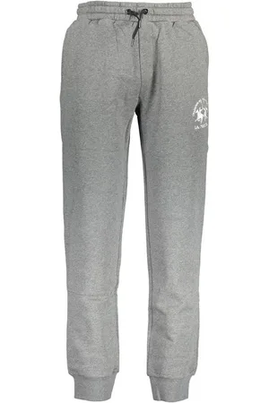 La Martina 5-Pocket-Hose Herrenpantalon Grau: Elastische Sporthose mit Logo & Stickerei - Verkäufer: Redeve