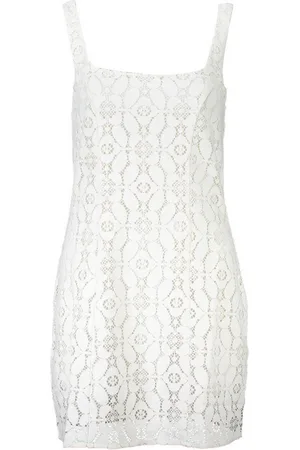 Desigual Partykleid Weißes ärmelloses Damenkleid mit Kontrastdetails und quadratischem A - Verkäufer: Redeve