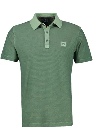 Lerros Kurzarmshirt mit Logostickerei auf der Brust