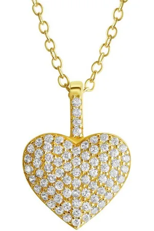 vivance collection Kette mit Anhänger 925-Sterling Silber vergoldet Zirkonia