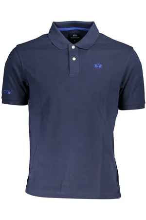 La Martina Poloshirt Elegantes Blaues Herren-Poloshirt mit Stickerei und - Verkäufer: Redeve