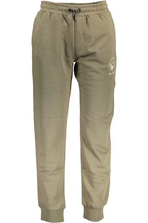 La Martina 5-Pocket-Hose Grüne Herren-Sporthose mit elastischen Bündchen und Stickerei - Verkäufer: Redeve