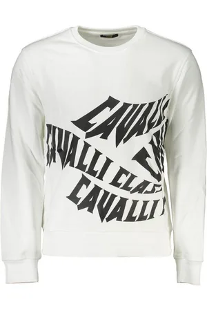 Roberto Cavalli Sweatshirt Herren-Sweatshirt Weiß: Langarm, Rundhals - Verkäufer: Redeve