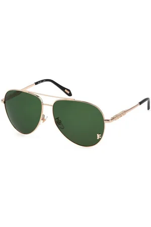 Roberto Cavalli Sonnenbrille Goldene Herren-Sonnenbrille mit runden grünen Gläsern und Metallgest - Verkäufer: Redeve