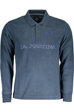 La Martina Poloshirt Elegantes Langarm-Poloshirt für Herren in Blau - - Verkäufer: Redeve