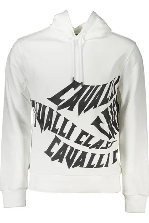 Roberto Cavalli Sweatshirt Weißes Herren-Kapuzenpullover: Regular Fit - Verkäufer: Redeve