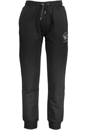 La Martina 5-Pocket-Hose Elegante schwarze Herren-Sporthose mit elastischem Bund und Stickerei - Verkäufer: Redeve