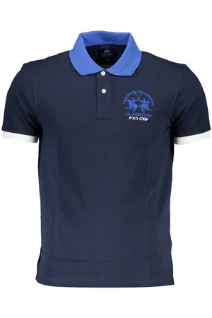 La Martina Poloshirt Herren Kurzarm Poloshirt Blau - Stickerei & - Verkäufer: Redeve