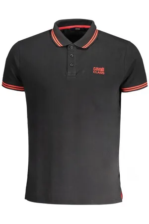 Roberto Cavalli Poloshirt Elegantes Herren-Poloshirt Schwarz mit Stickerei - Verkäufer: Redeve