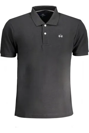 La Martina Poloshirt Schwarzes Herren Poloshirt, Regular Fit, Stickerei - Verkäufer: Redeve