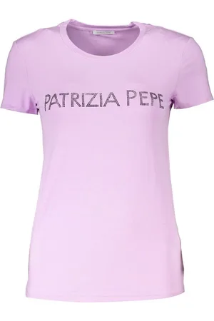 Patrizia Pepe T-Shirt Lila Damen T-Shirt: Bio-Baumwolle, Strass & - Verkäufer: Redeve