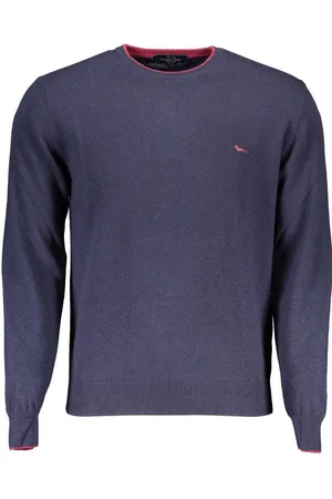 HARMONT&BLAINE Strickpullover Eleganter Herrenpullover Blau mit Kontrastdetails und Logo - Verkäufer: Redeve