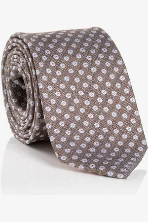 Carlo Monti Krawatte (1-St) aus reiner Seide, Punkte-Muster, 6,5 cm breit