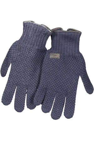HARMONT&BLAINE Strickhandschuhe Elegante Herren-Handschuhe in Blau mit dezentem Logo-Design - Verkäufer: Redeve