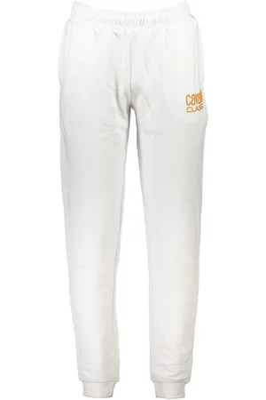 Roberto Cavalli 5-Pocket-Hose Weiße Herren-Sporthose mit Kordelzug und Print – Bequeme Passform - Verkäufer: Redeve