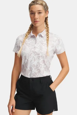 Under Armour Poloshirt Under Armour Golf PoloPlayoff 3.0 Printed Weiß/Grau Damen - Verkäufer: Svens Golfshop GmbH