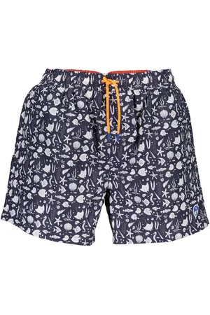 North Sails Badeshorts Herren-Badeboxer Blau mit Muster, Bio-Baumwolle, komfortabel, 36 cm - Verkäufer: Redeve