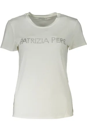 Patrizia Pepe T-Shirt Damen Kurzarm T-Shirt aus Bio-Baumwolle mit Strass - Verkäufer: Redeve