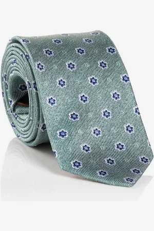 Carlo Monti Krawatte (1-St) aus reiner Seide, mit Blumenmuster, 6,5 cm breit