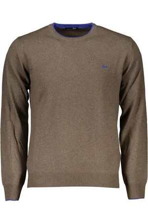 HARMONT&BLAINE Strickpullover Brauner Herrenpullover mit Rundhals und Kontrastdetails - Elegant & St - Verkäufer: Redeve