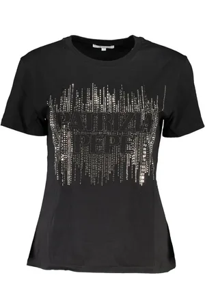 Patrizia Pepe T-Shirt Damen Schwarz Kurzarm T-Shirt mit Rundhals & - Verkäufer: Redeve