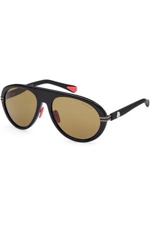 Moncler Sonnenbrille Männliche Sonnenbrille: Schwarz, Tropfendesign, Gelbe Polarisierung - Verkäufer: Redeve
