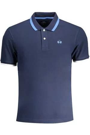 La Martina Poloshirt Herren Slim Fit Poloshirt Blau mit Kontrastdetails - Verkäufer: Redeve
