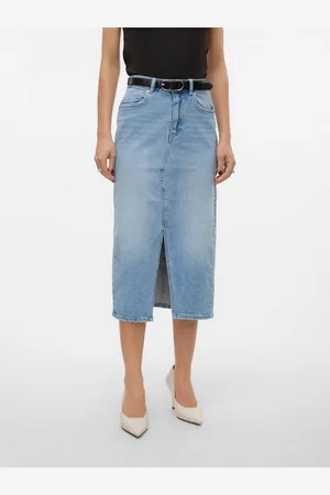 VERO MODA Sommerrock Wadenlanger Denim mit Schlitz 5-Pocket VMVERI HR CALF DENIM SKIRT GA MIX NOOS - Verkäufer: ARIZONAS