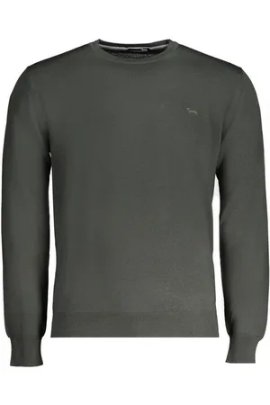 HARMONT&BLAINE Strickpullover Grüner Herrenstrickpullover mit Stickerei – Langarm & Rundhals - Verkäufer: Redeve