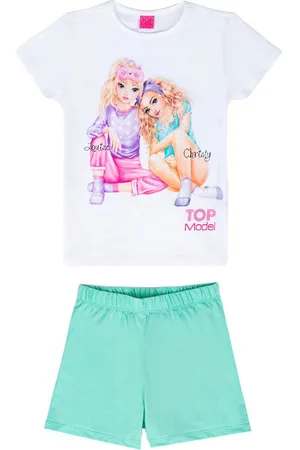 TOP Model Shorty Louise Christy Shorty Pyjama Schlafanzug kurz weiß (2 tlg) - Verkäufer: nettibeck