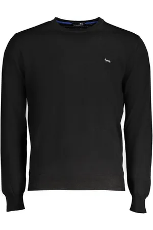 HARMONT&BLAINE Strickpullover Eleganter Schwarzer Herrenpullover mit Logo-Stickerei und Rundhals - Verkäufer: Redeve