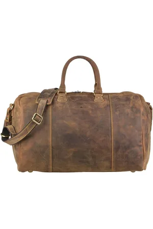Greenburry Reisetasche "Vintage" Leder, Herren Weekender 49x33x26cm, Sporttasche, Leder antikbraun - Verkäufer: Ordnung und mehr