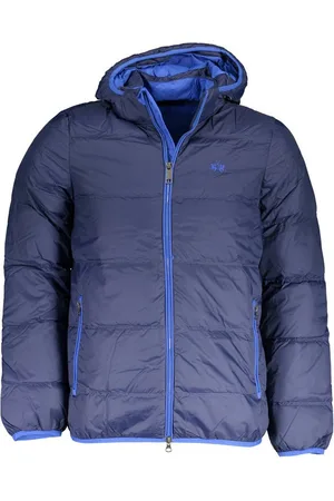 La Martina Outdoorjacke Herrenjacke Blau: Abnehmbare Kapuze & Stickerei, Vielseitig Elegant - Verkäufer: Redeve