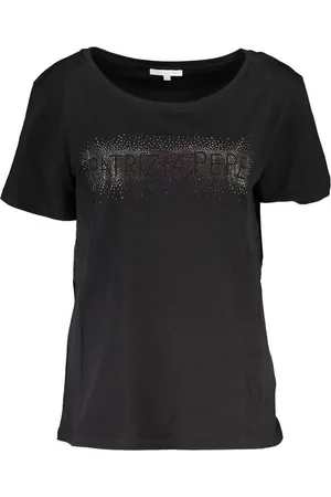 Patrizia Pepe T-Shirt Elegantes Damen Kurzarm-T-Shirt in Schwarz mit - Verkäufer: Redeve