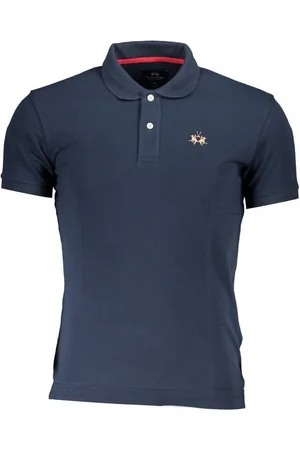 La Martina Poloshirt Elegantes blaues Slim Fit Kurzarm-Poloshirt mit - Verkäufer: Redeve