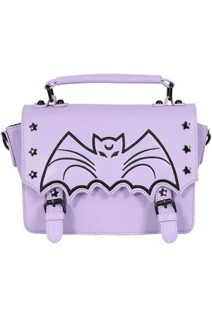 Banned Retro Schultertasche Nocturne Lilac, Fledermaus Pastell Goth - Verkäufer: Schompi Trading e.K.
