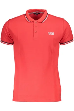 Roberto Cavalli Poloshirt Herren Kurzarm-Poloshirt Rot mit Kontrastdetails - Verkäufer: Redeve
